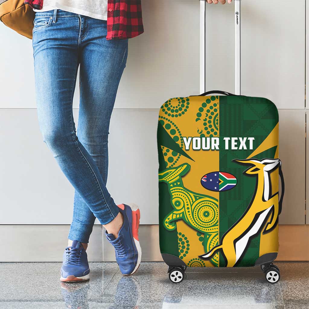 South Africa Australia Rugby Custom Luggage Cover Springboks Wallabies Together LT14