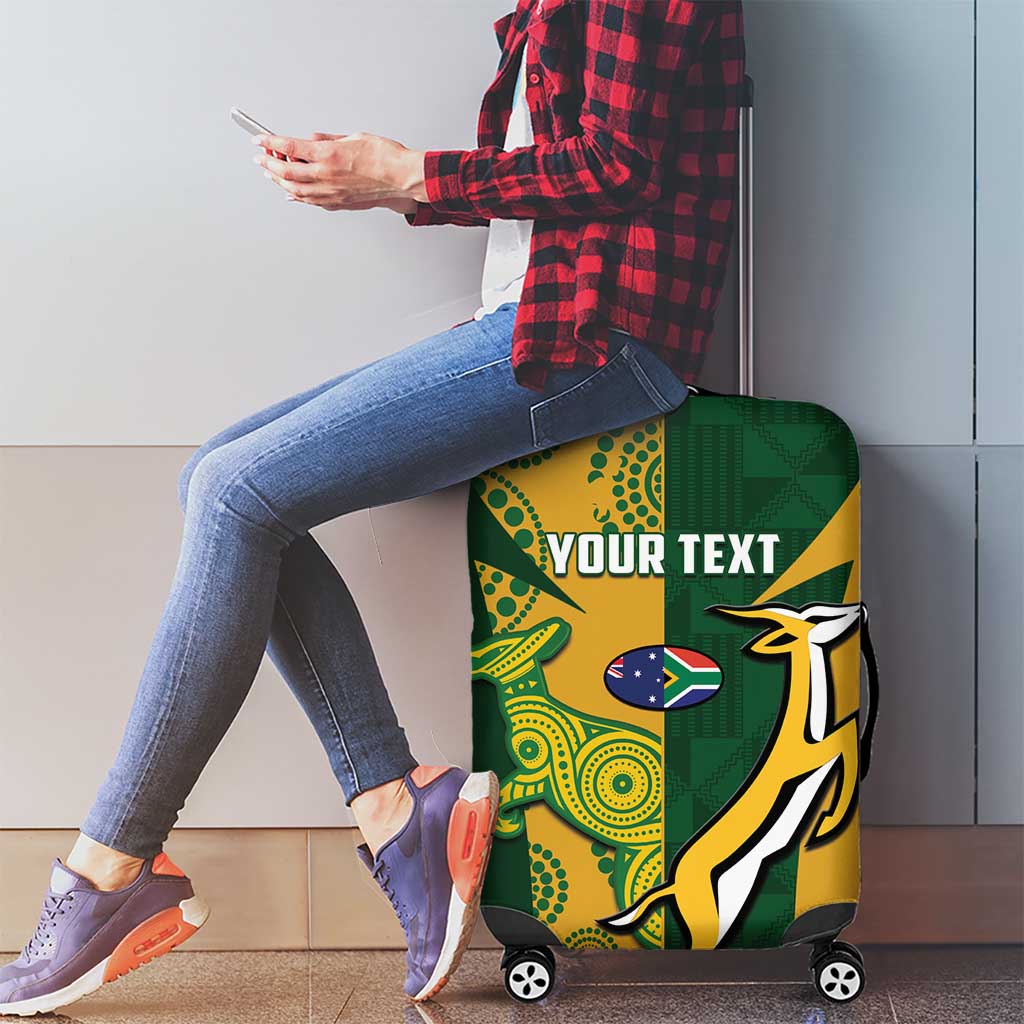 South Africa Australia Rugby Custom Luggage Cover Springboks Wallabies Together LT14