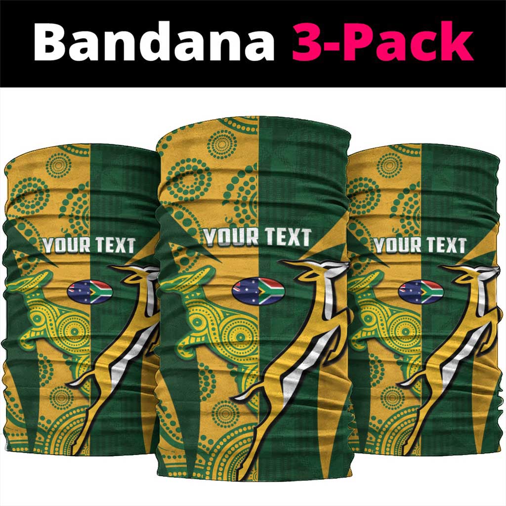 South Africa Australia Rugby Custom Neck Gaiter Springboks Wallabies Together LT14