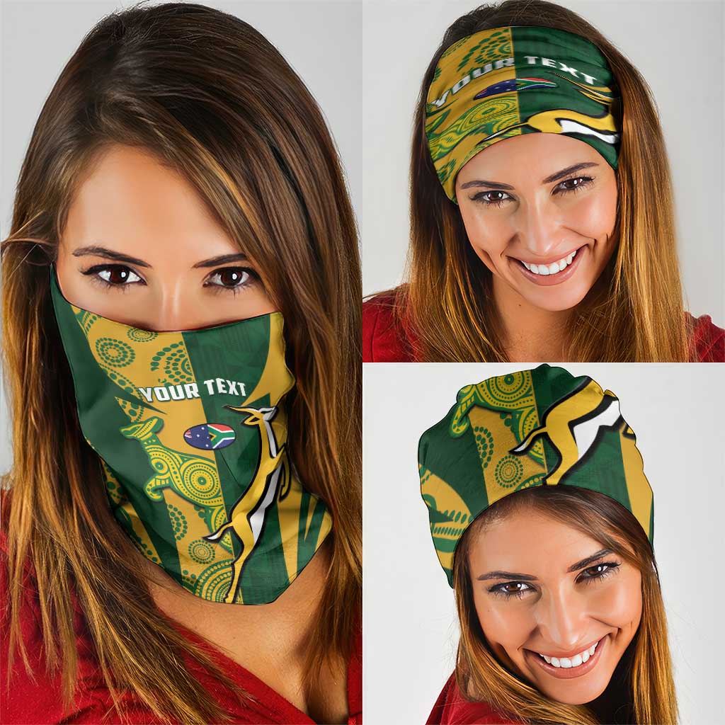 South Africa Australia Rugby Custom Neck Gaiter Springboks Wallabies Together LT14