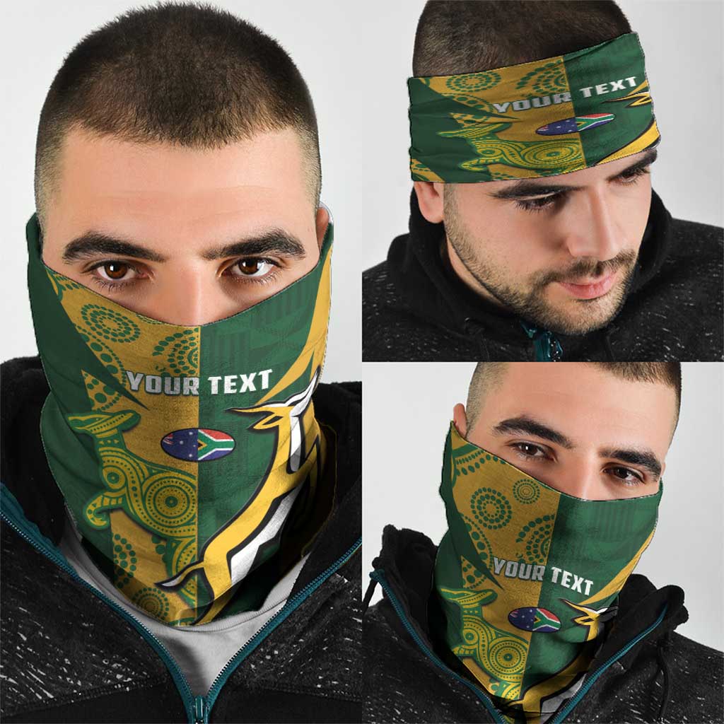 South Africa Australia Rugby Custom Neck Gaiter Springboks Wallabies Together LT14