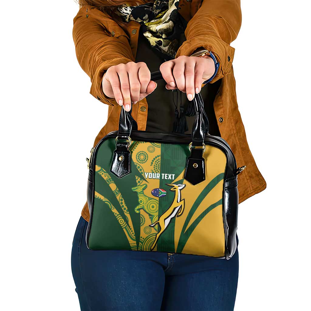 South Africa Australia Rugby Custom Shoulder Handbag Springboks Wallabies Together LT14
