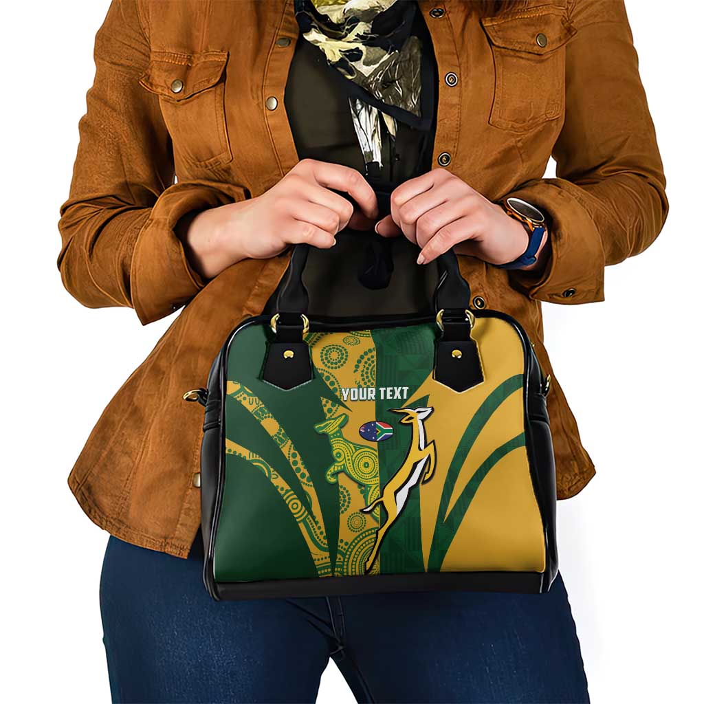 South Africa Australia Rugby Custom Shoulder Handbag Springboks Wallabies Together LT14