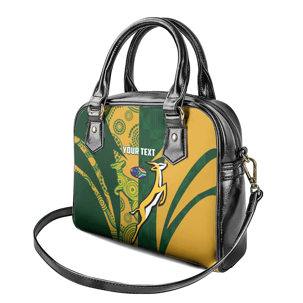 South Africa Australia Rugby Custom Shoulder Handbag Springboks Wallabies Together LT14