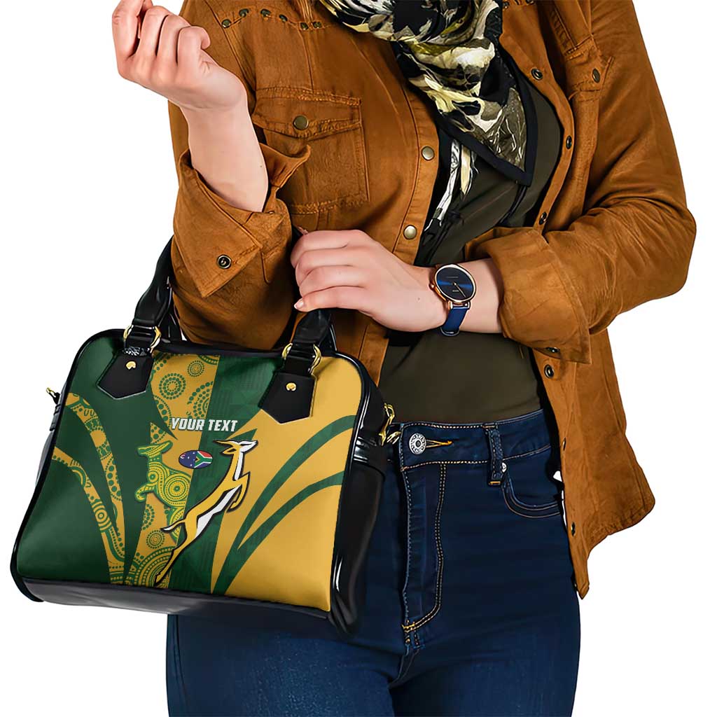 South Africa Australia Rugby Custom Shoulder Handbag Springboks Wallabies Together LT14