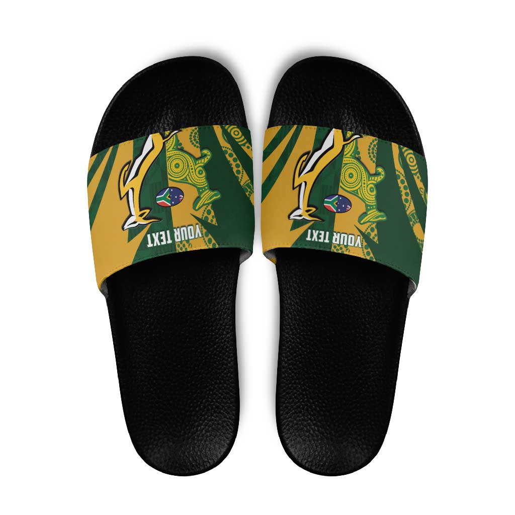 South Africa Australia Rugby Custom Slide Sandals Springboks Wallabies Together LT14