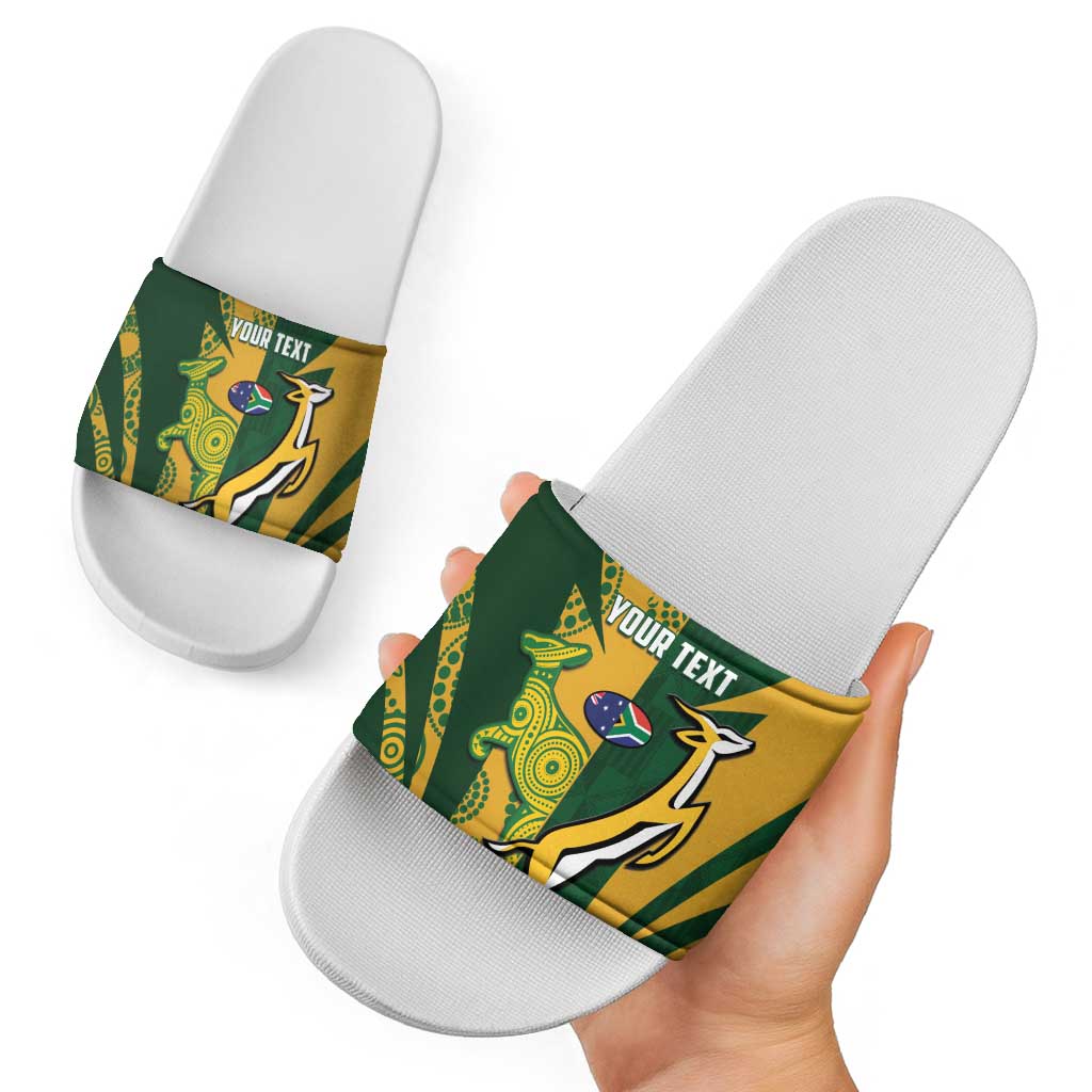 South Africa Australia Rugby Custom Slide Sandals Springboks Wallabies Together LT14