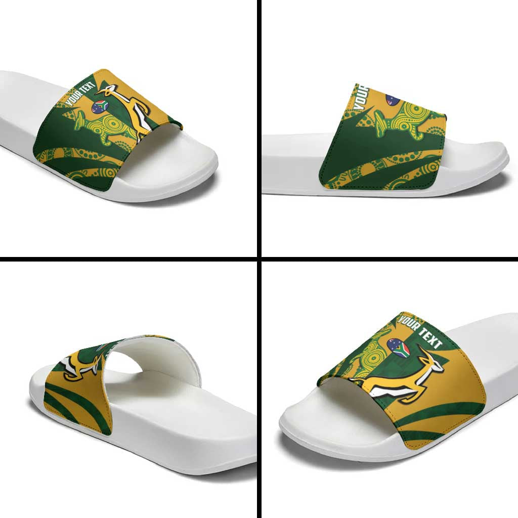 South Africa Australia Rugby Custom Slide Sandals Springboks Wallabies Together LT14