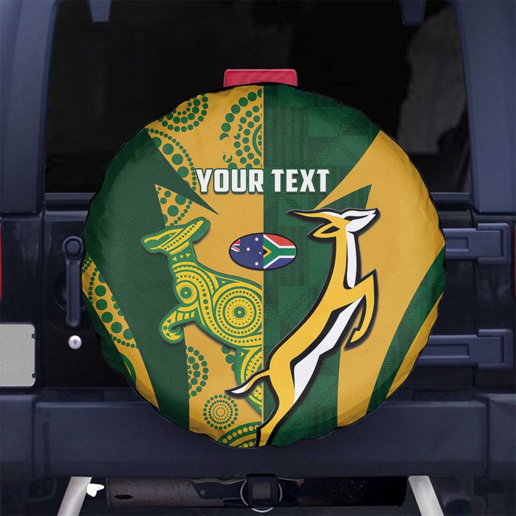 South Africa Australia Rugby Custom Spare Tire Cover Springboks Wallabies Together LT14