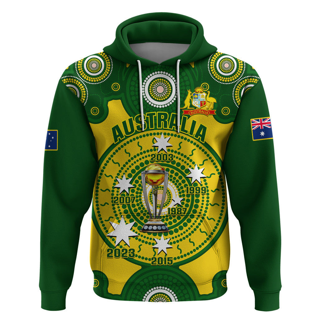 Australia Cricket Hoodie 2023 World Cup 6th Champions Trophy National Color LT14