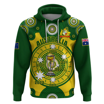 Australia Cricket Hoodie 2023 World Cup 6th Champions Trophy National Color LT14