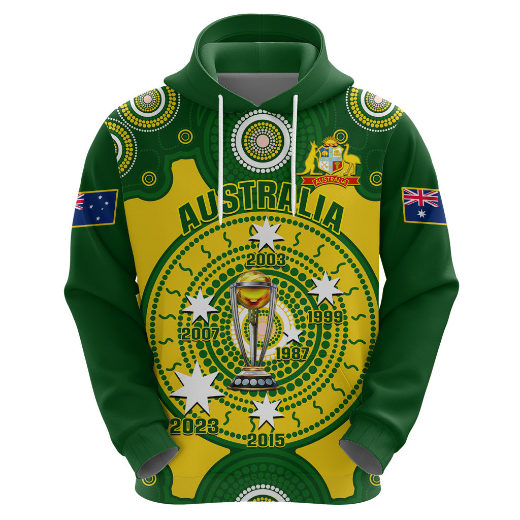 Australia Cricket Hoodie 2023 World Cup 6th Champions Trophy National Color LT14