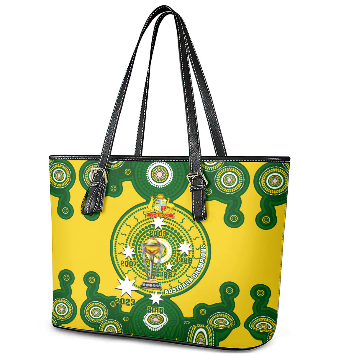 Australia Cricket Leather Tote Bag 2023 World Cup 6th Champions Trophy National Color LT14
