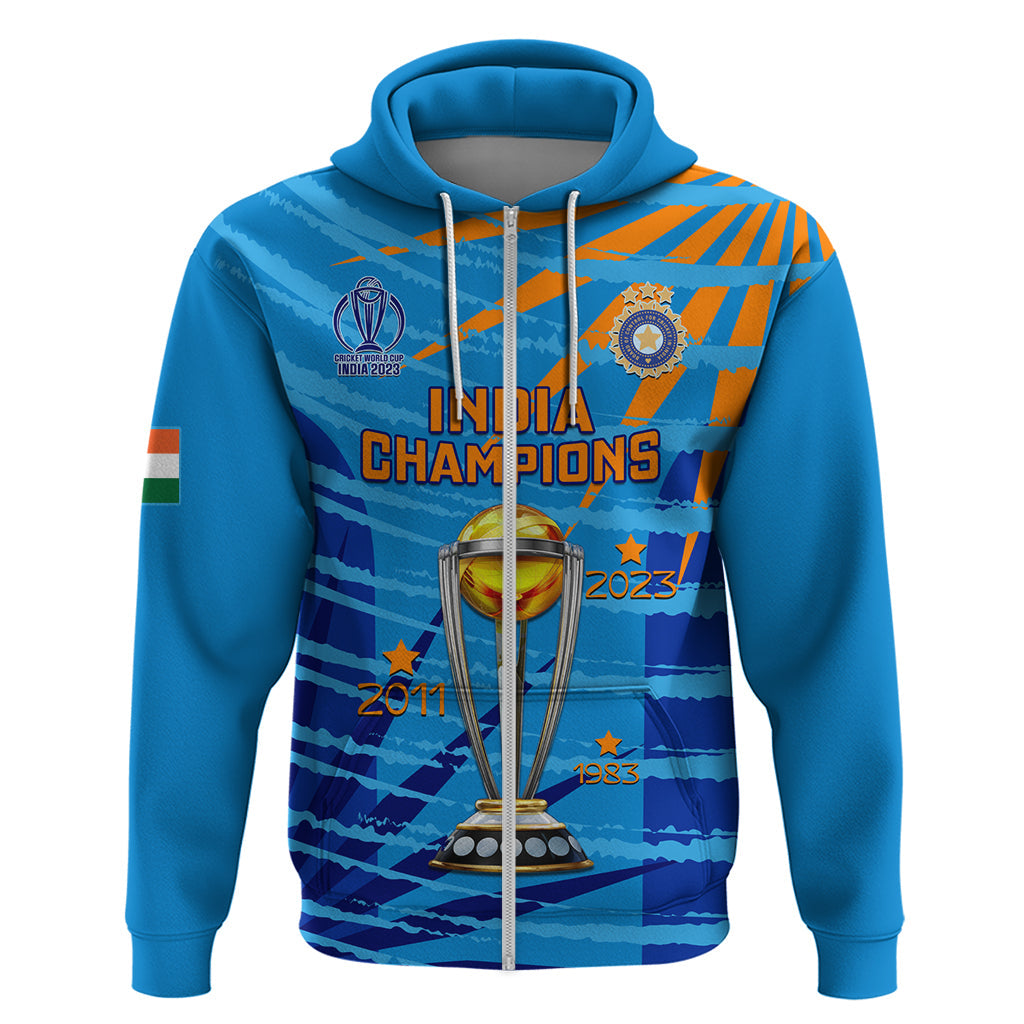 Custom India Cricket Hoodie 2023 World Cup 3rd Champions Proud LT14