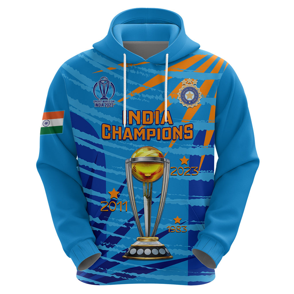 Custom India Cricket Hoodie 2023 World Cup 3rd Champions Proud LT14
