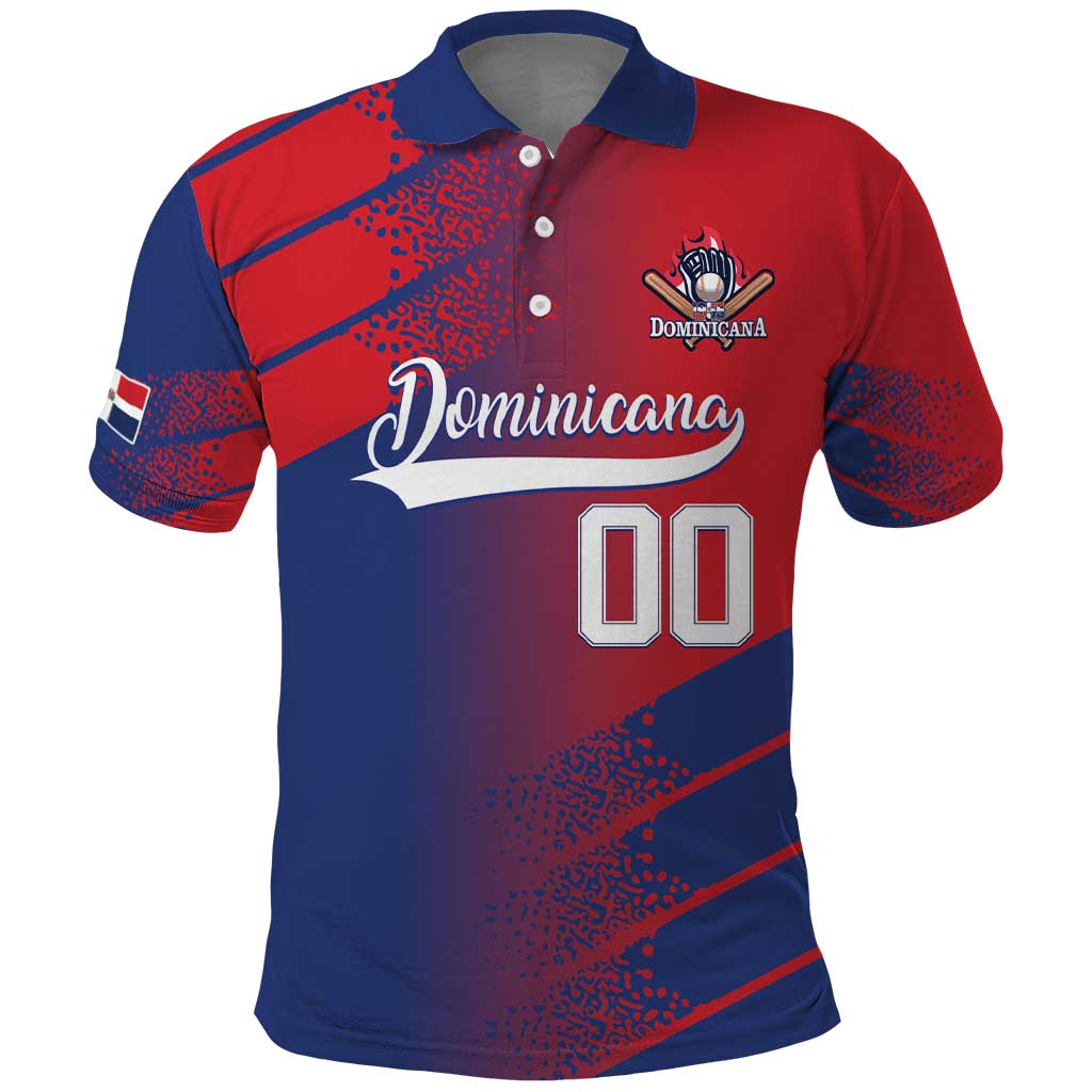 Custom Baseball Dominicana Polo Shirt Go Champions Grunge Style LT14