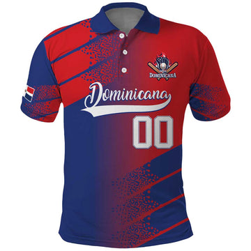 Custom Baseball Dominicana Polo Shirt Go Champions Grunge Style LT14
