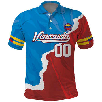 Custom Baseball Venezuela Polo Shirt Go Champions Grunge Style LT14