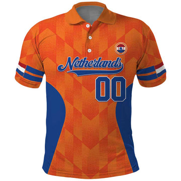 Custom Baseball Netherlands Polo Shirt Go Champions Sporty Style LT14