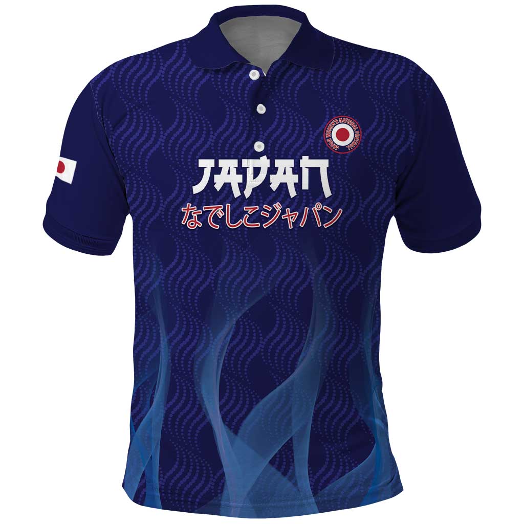 Custom Japan Football Polo Shirt Go Champions Nadeshiko Japanese LT14