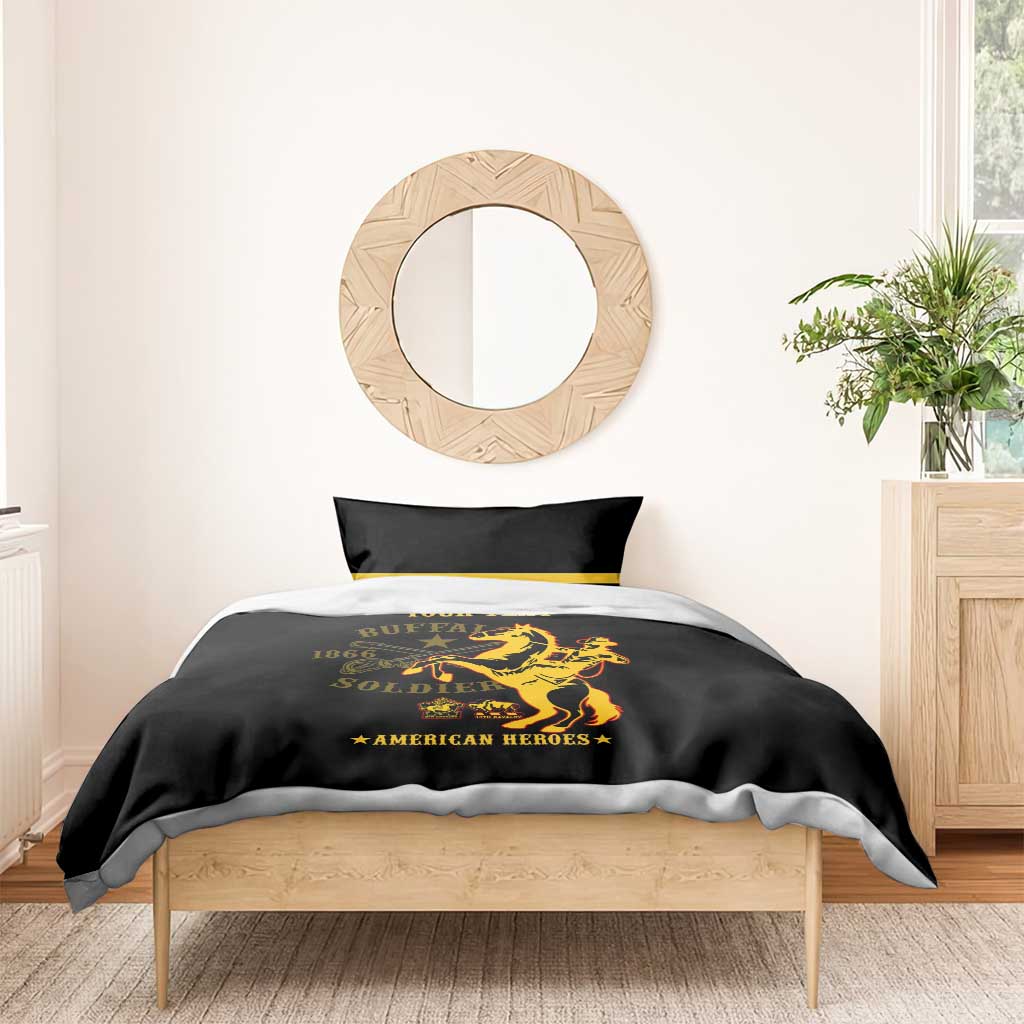 Personalized Afro Buffalo Soldiers Bedding Set BSMC United States Army Black LT14