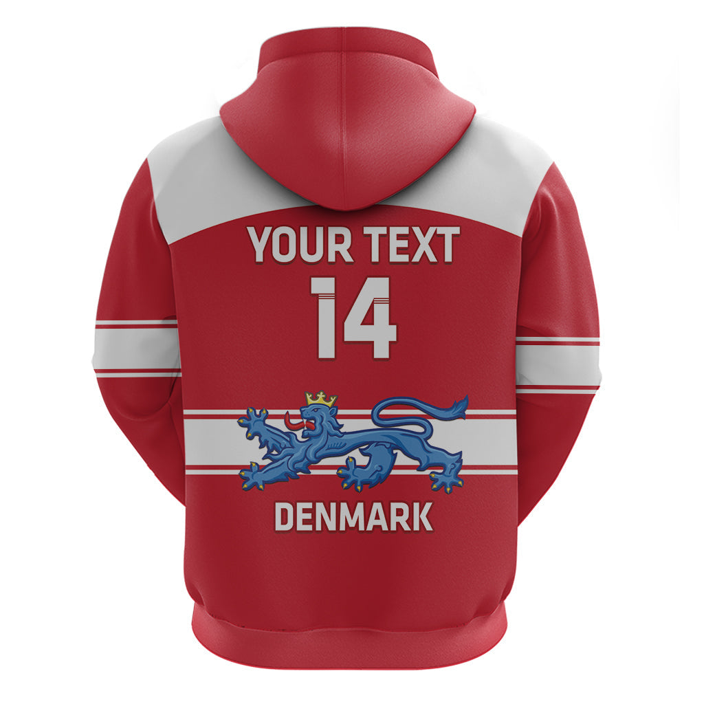 Custom Denmark Hockey Hoodie Go Danish Lions LT14