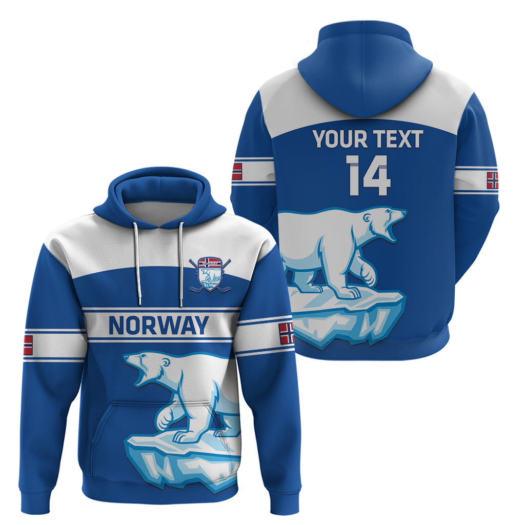 Custom Norway Hockey Hoodie Go Norge Polar LT14