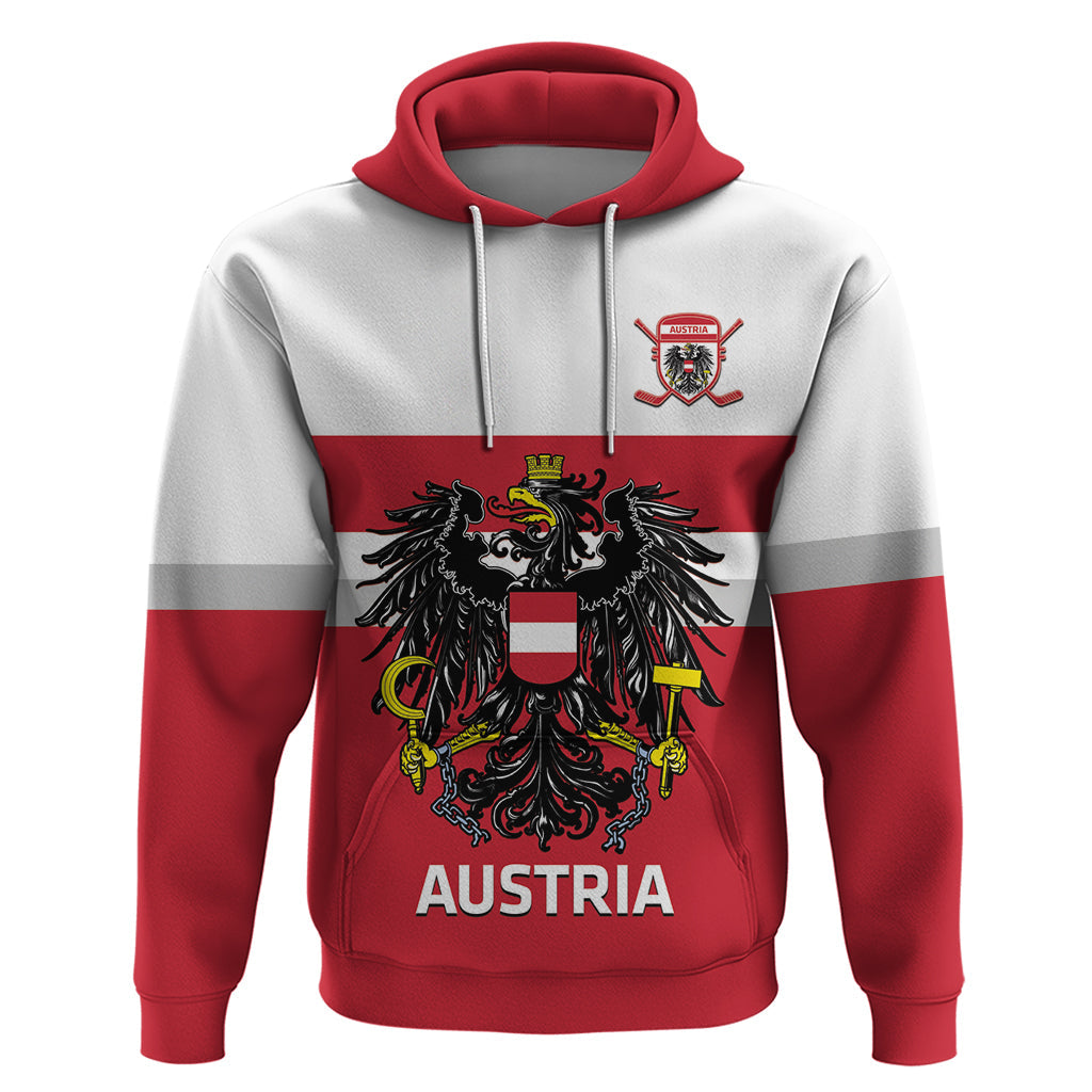 Custom Austria Hockey Hoodie Go Osterreich Eagles LT14