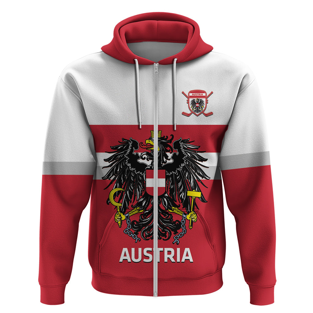 Custom Austria Hockey Hoodie Go Osterreich Eagles LT14