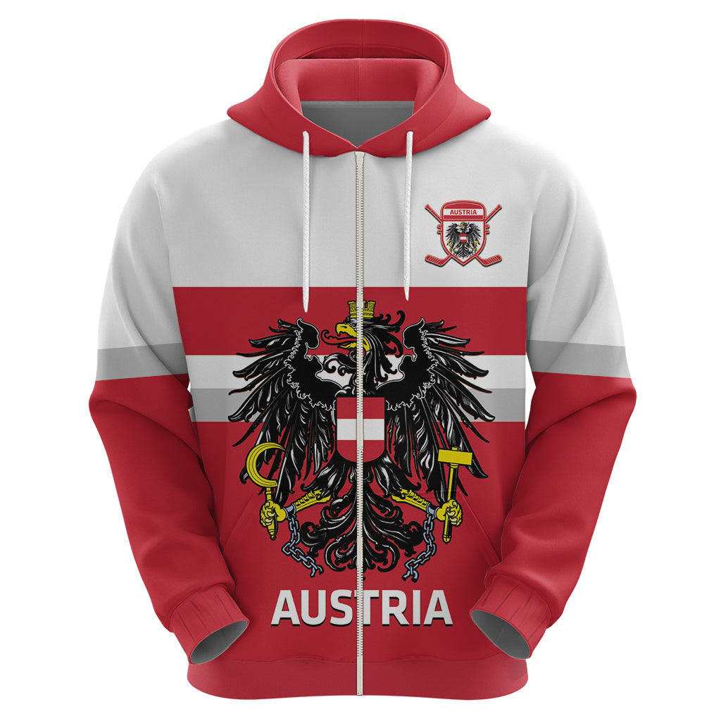 Custom Austria Hockey Hoodie Go Osterreich Eagles LT14