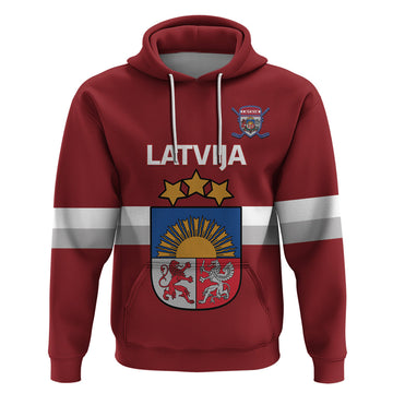 Custom Latvia Hockey Hoodie 2024 Go Latvija LT14