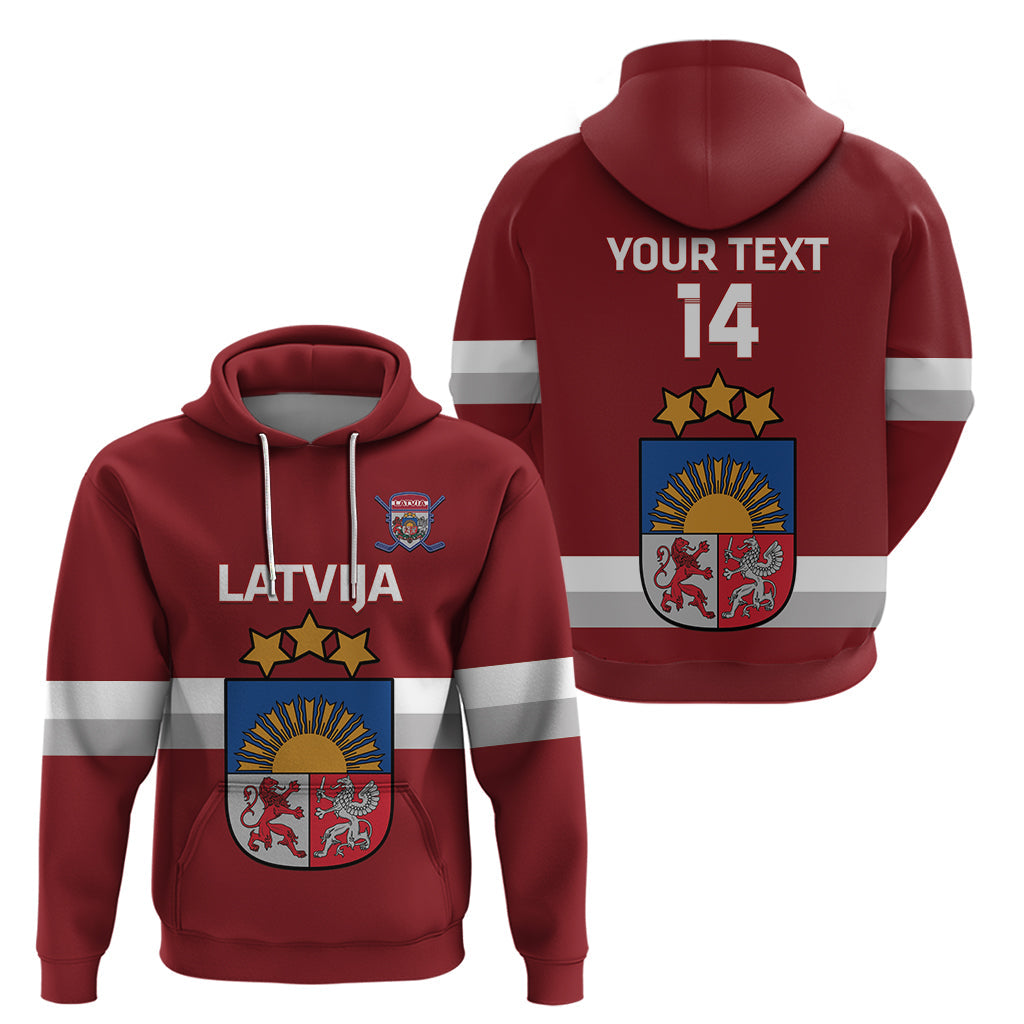 Custom Latvia Hockey Hoodie 2024 Go Latvija LT14