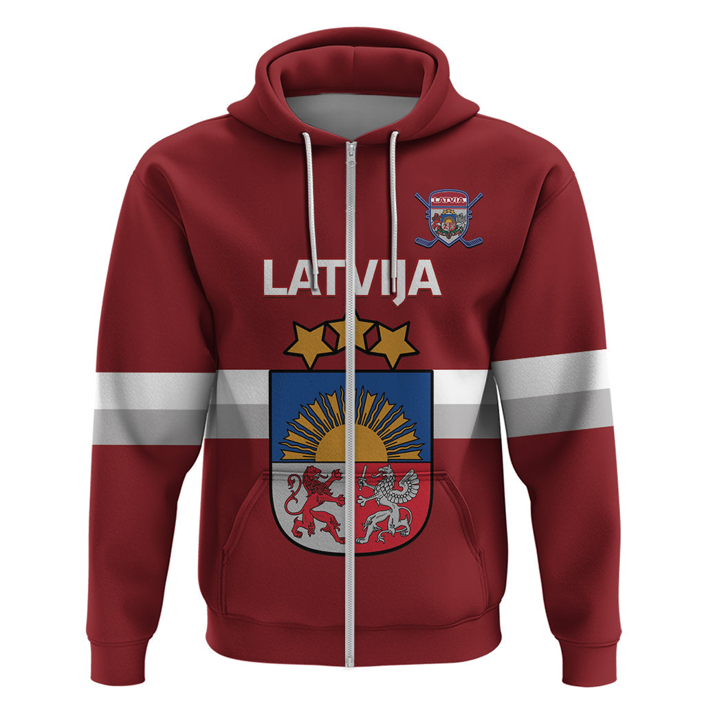 Custom Latvia Hockey Hoodie 2024 Go Latvija LT14