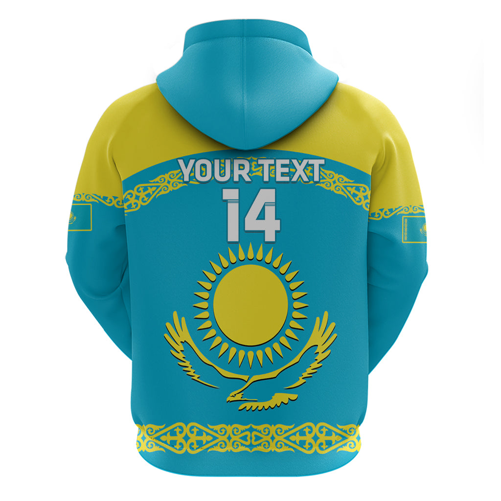 Custom Kazakhstan Hockey Hoodie 2024 Go Kazakh LT14