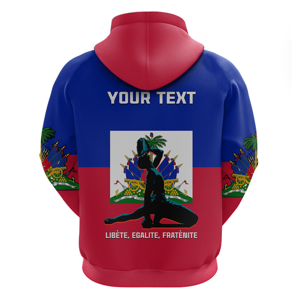 Custom Haiti Hoodie Negre Marron With Haitian Flag LT14
