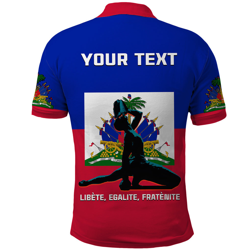 Custom Haiti Polo Shirt Negre Marron With Haitian Flag LT14