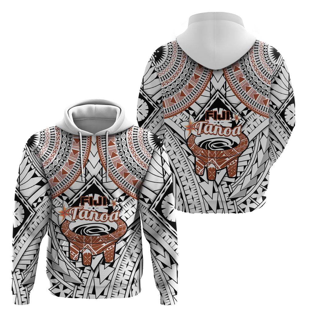 Fiji Tanoa Hoodie Kava Bowl Fijian Tapa Brown Pattern LT14