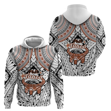 Fiji Tanoa Hoodie Kava Bowl Fijian Tapa Brown Pattern LT14