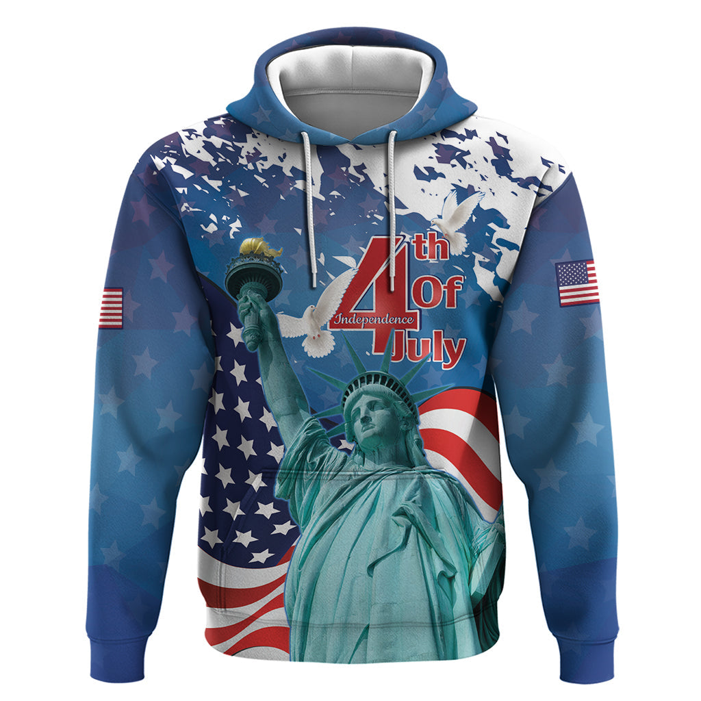 United States 4th Of July Hoodie USA Statue of Liberty Proud LT14