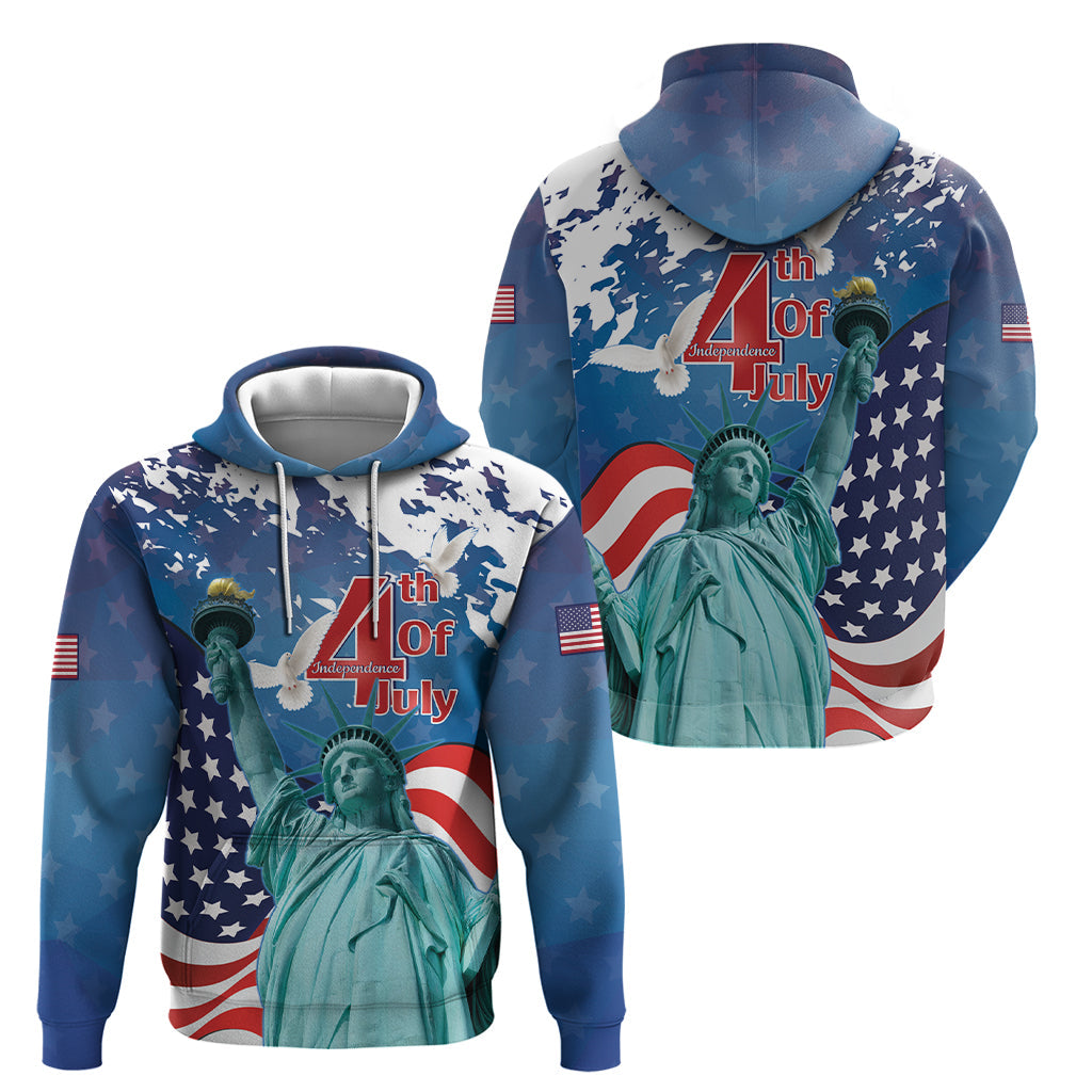 United States 4th Of July Hoodie USA Statue of Liberty Proud LT14