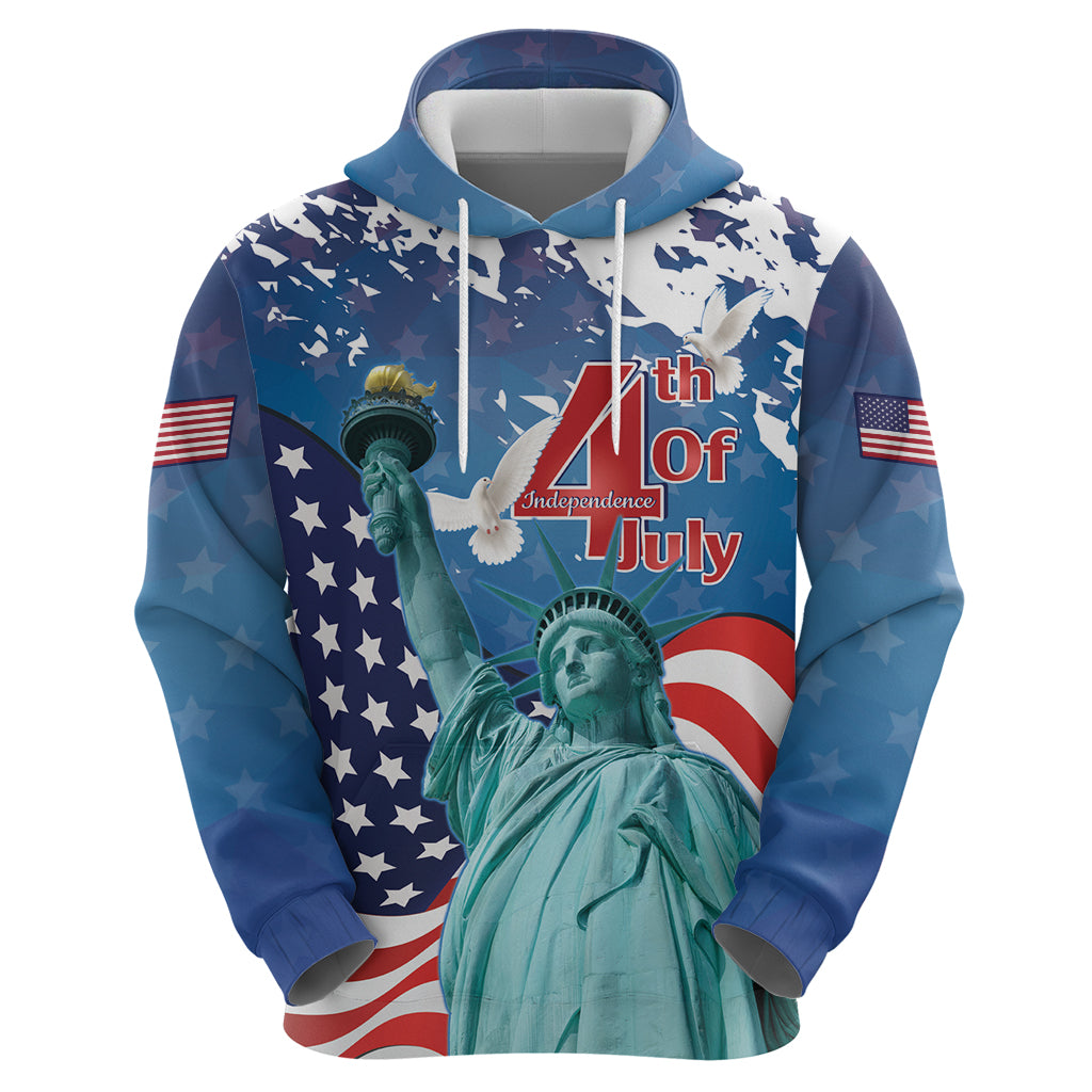 United States 4th Of July Hoodie USA Statue of Liberty Proud LT14