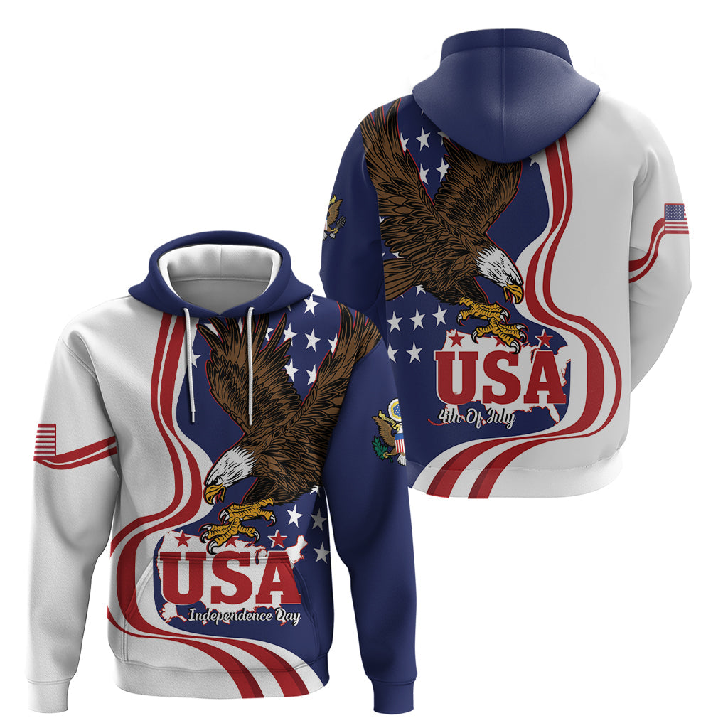 United States Independence Day Hoodie USA Bald Eagle Happy 4th Of July LT14