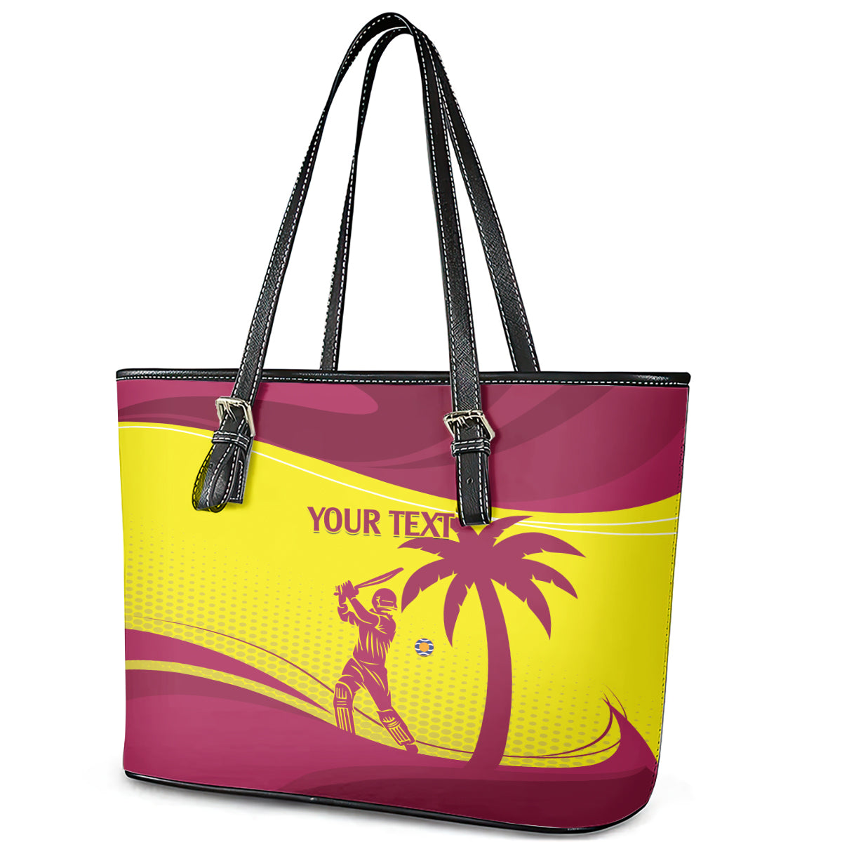 Custom West Indies Cricket Leather Tote Bag 2024 World Cup Go Windies LT14
