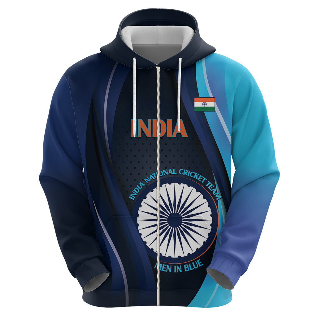 Custom India Cricket Hoodie 2024 World Cup Go Men in Blue LT14