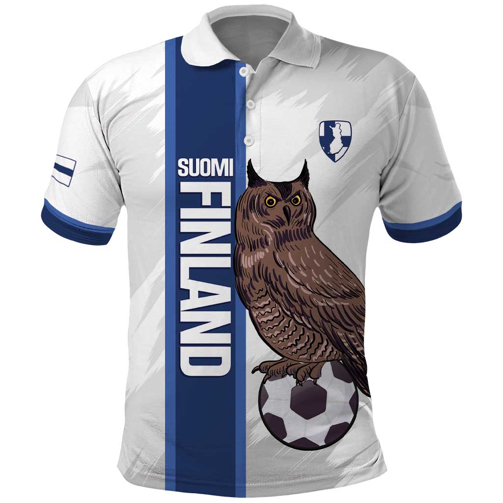 Custom Finland Football Polo Shirt Suomi Come On Huuhkajat LT14