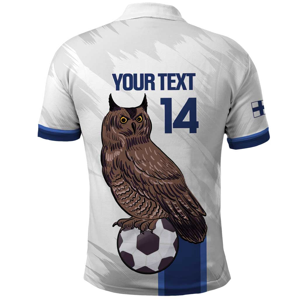 Custom Finland Football Polo Shirt Suomi Come On Huuhkajat LT14
