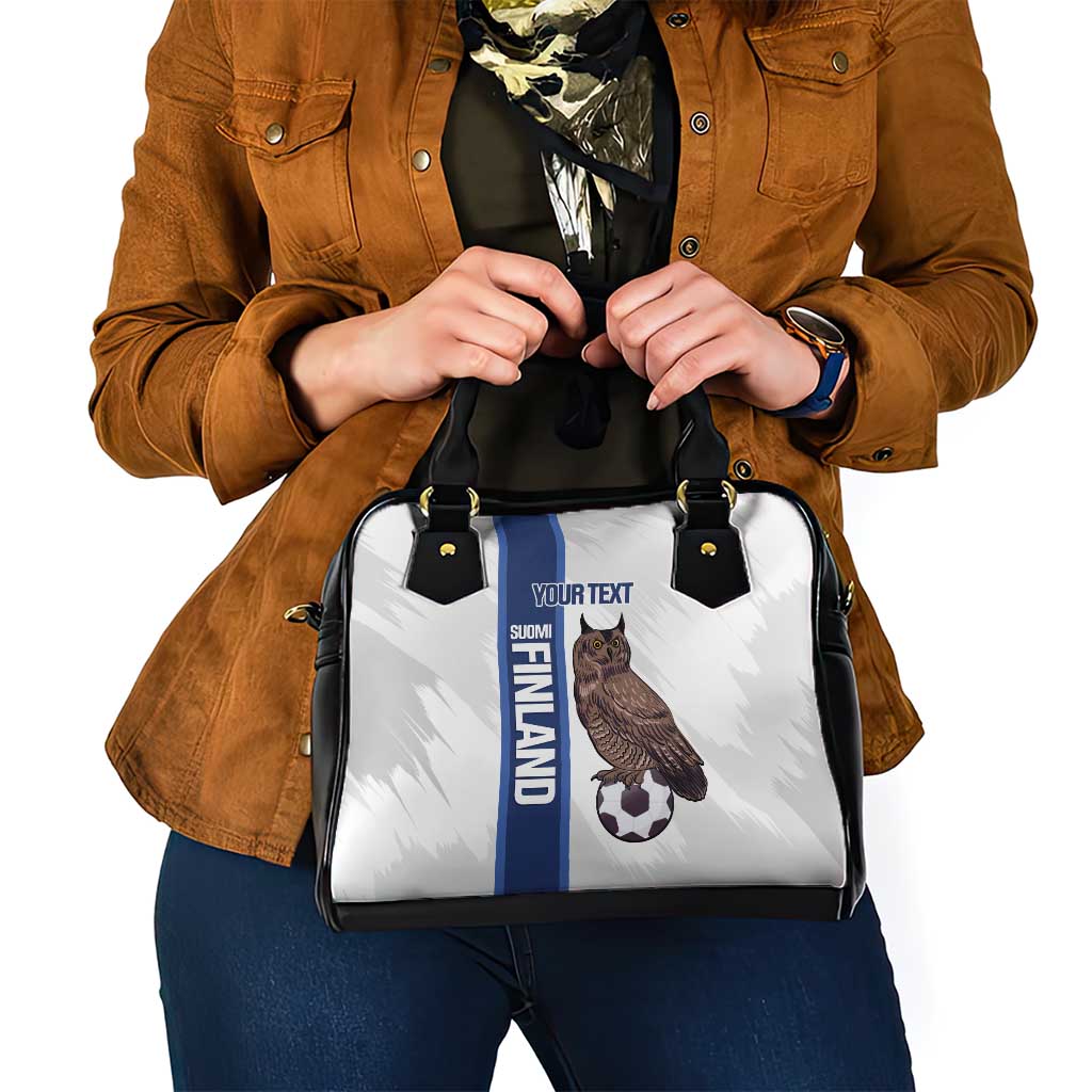 Custom Finland Football Shoulder Handbag Suomi Come On Huuhkajat LT14