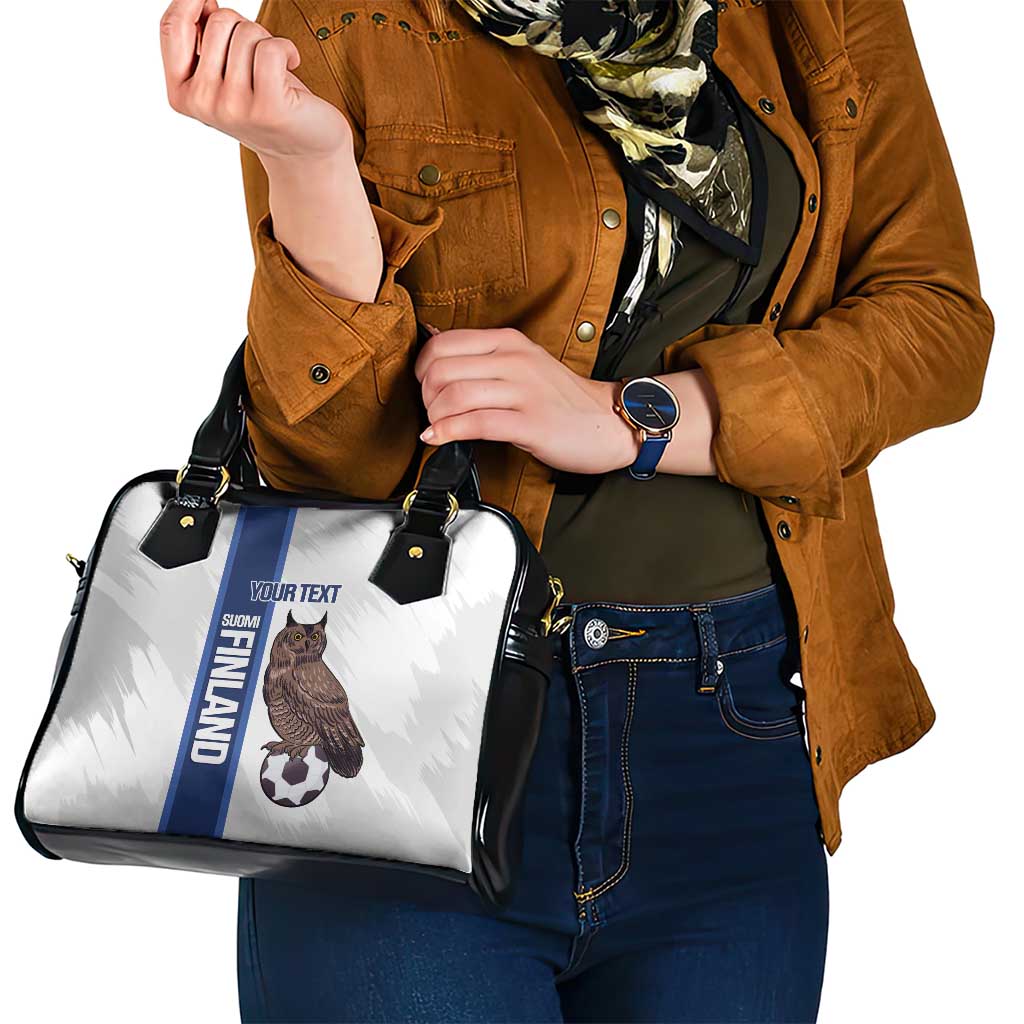 Custom Finland Football Shoulder Handbag Suomi Come On Huuhkajat LT14