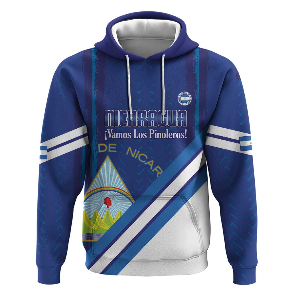 Custom Nicaragua Football Hoodie Vamos Los Pinoleros LT14