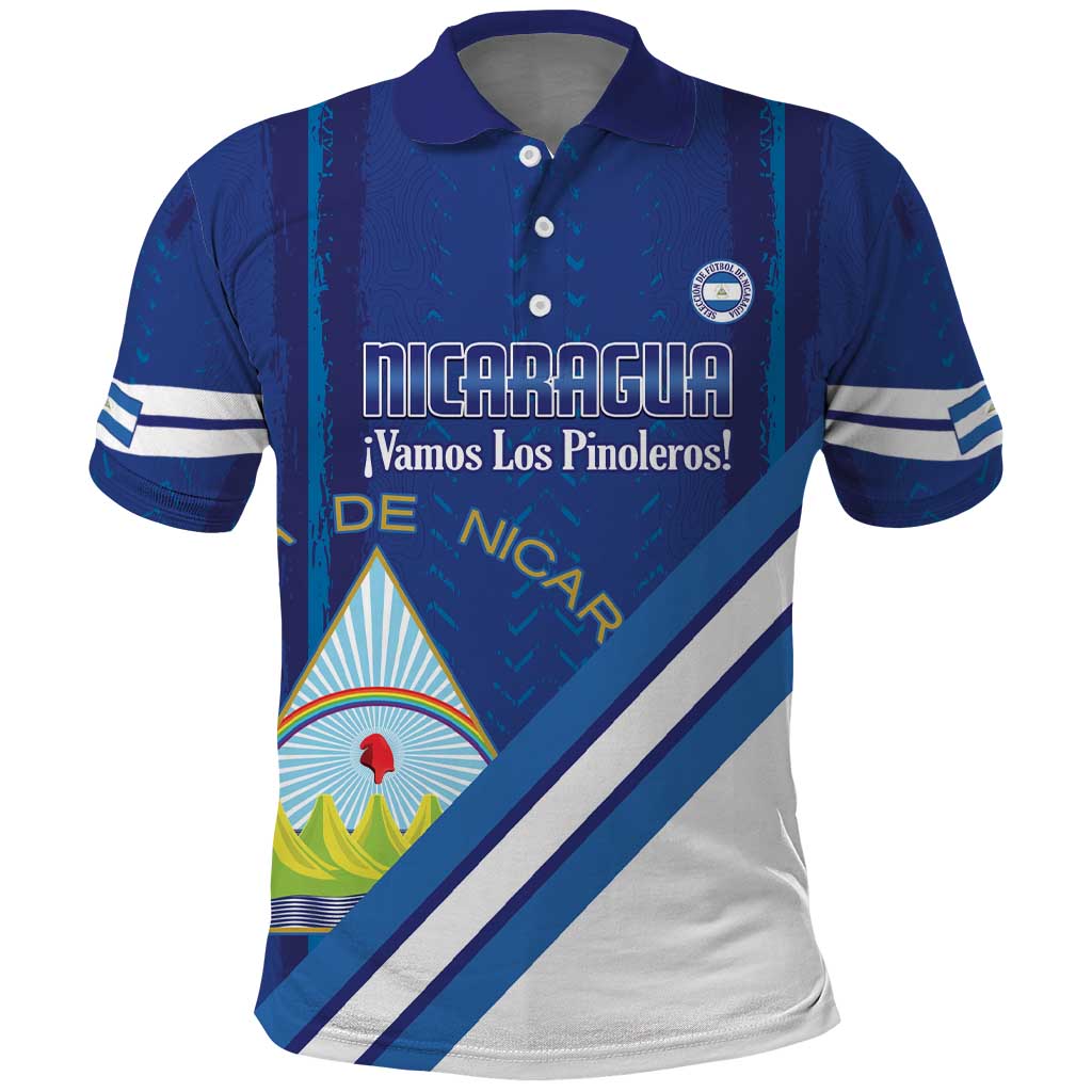 Custom Nicaragua Football Polo Shirt Vamos Los Pinoleros LT14